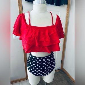 High waisted swim suit